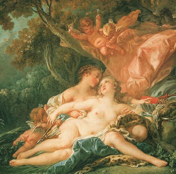 Francois Boucher Jupiter in the Guise of Diana and the Nymph Callisto oil painting image